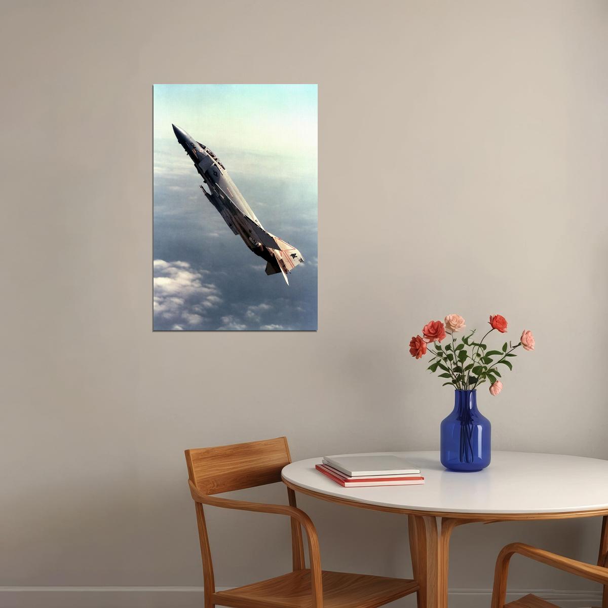 Fighter Bomber F-4 Phantom Aircraft Poster Wall Art Print Home Wall Decor - xonomax