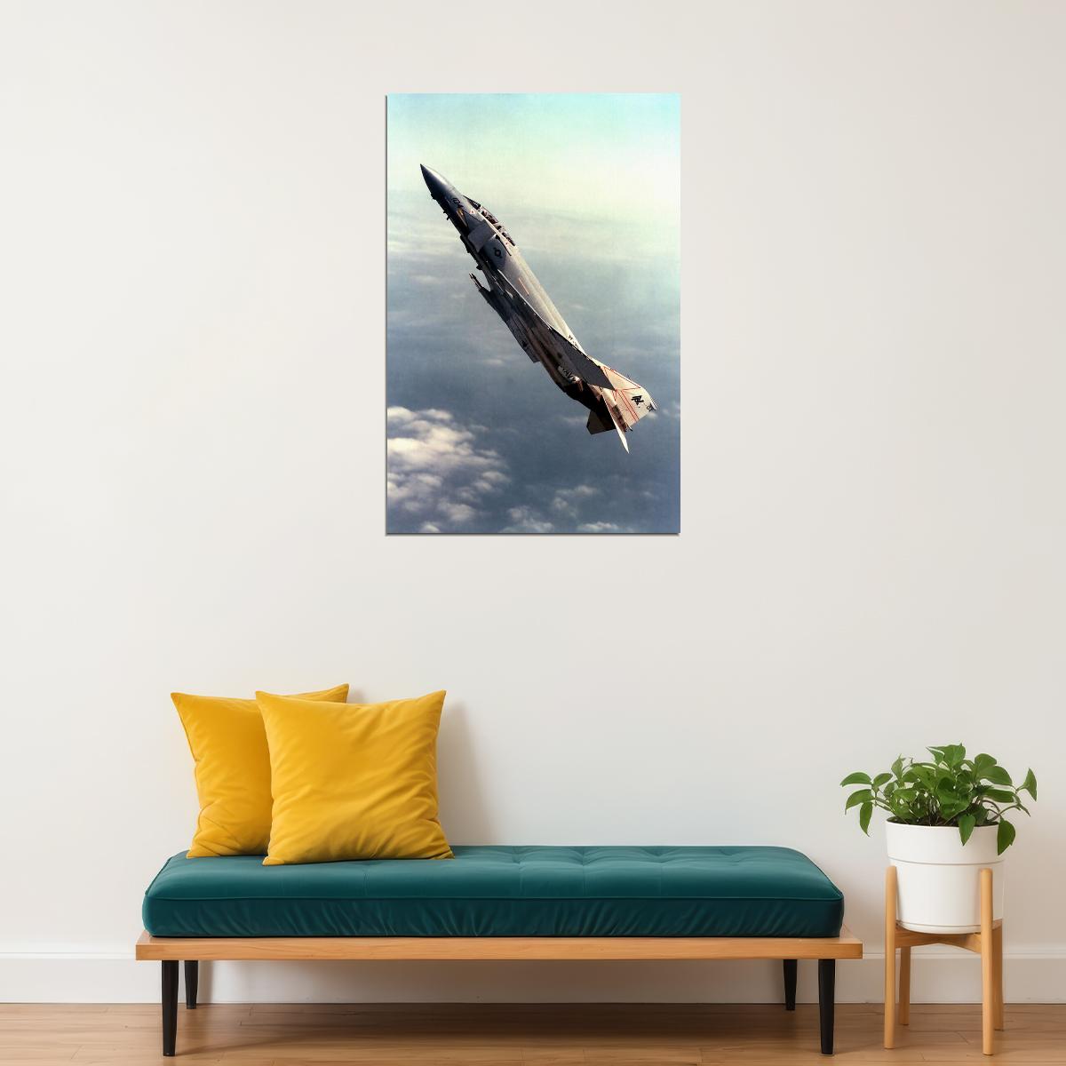 Fighter Bomber F-4 Phantom Aircraft Poster Wall Art Print Home Wall Decor - xonomax