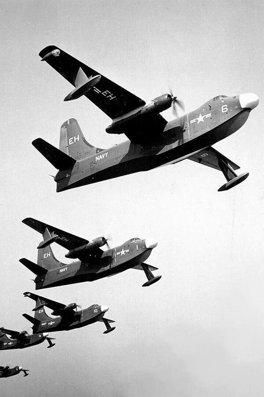Us Navy Pby Catalina Bomber In Flight Warplane Poster Wall Art Print Home Wall Decor - xonomax