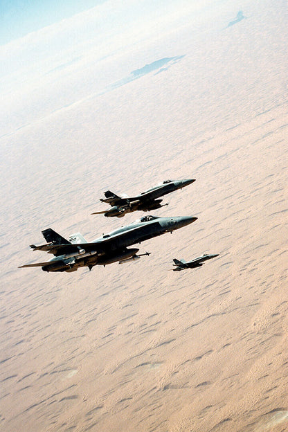 F-18 Hornet Over The Desert Aircraft Poster Wall Art Print Home Wall Decor - xonomax