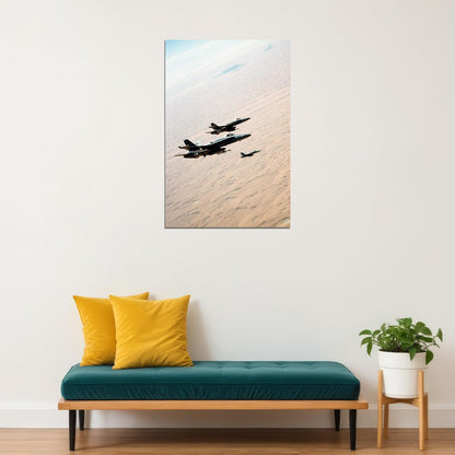 F-18 Hornet Over The Desert Aircraft Poster Wall Art Print Home Wall Decor - xonomax
