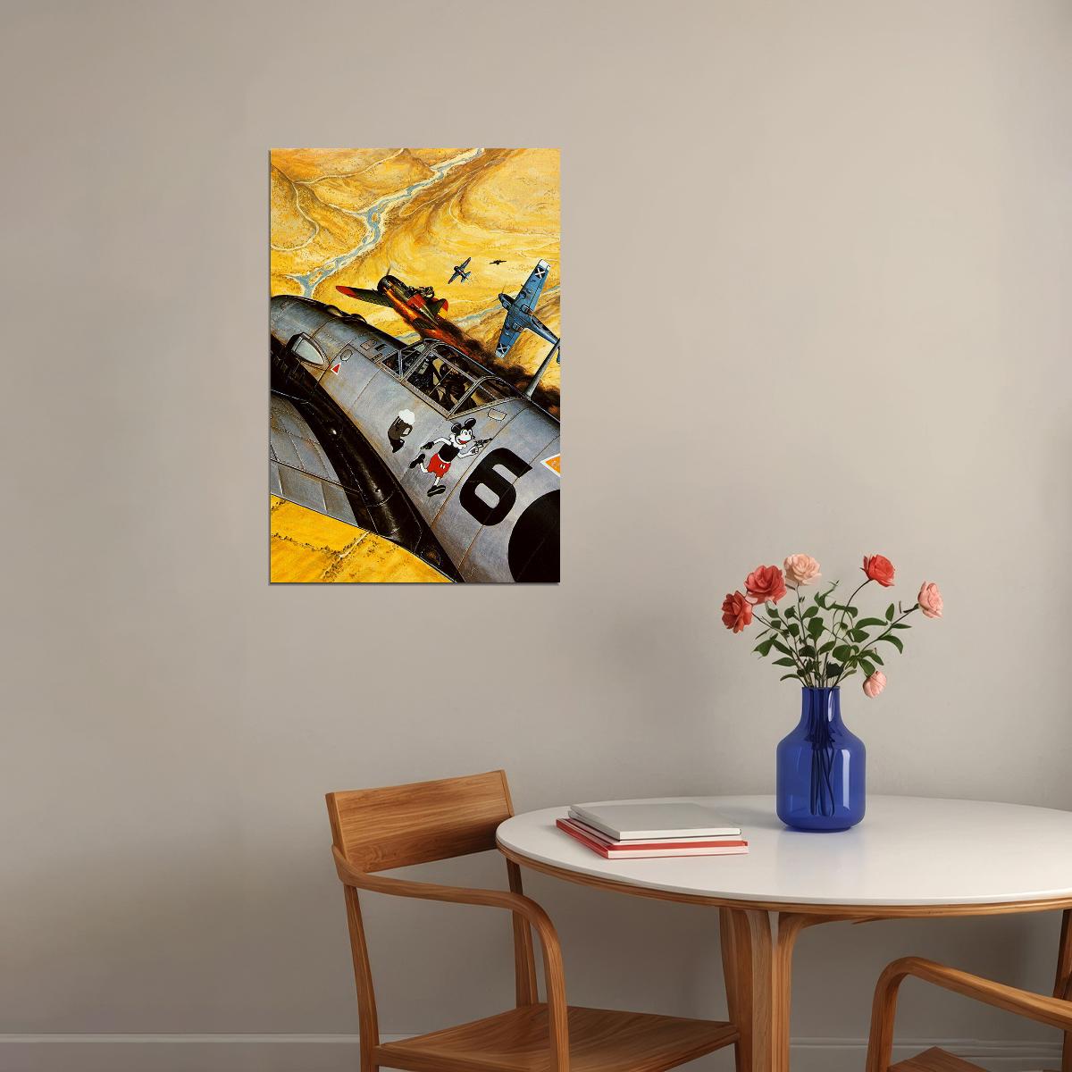 Messerschmitt Me 109 Combat Plane Flying Poster Wall Art Print Home Wall Decor - xonomax
