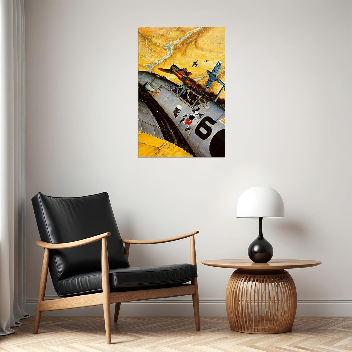 Messerschmitt Me 109 Combat Plane Flying Poster Wall Art Print Home Wall Decor - xonomax