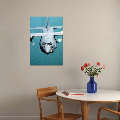 Ac-130h Spectre Gunship Shooting Flares Poster Wall Art Print Home Wall Decor - xonomax