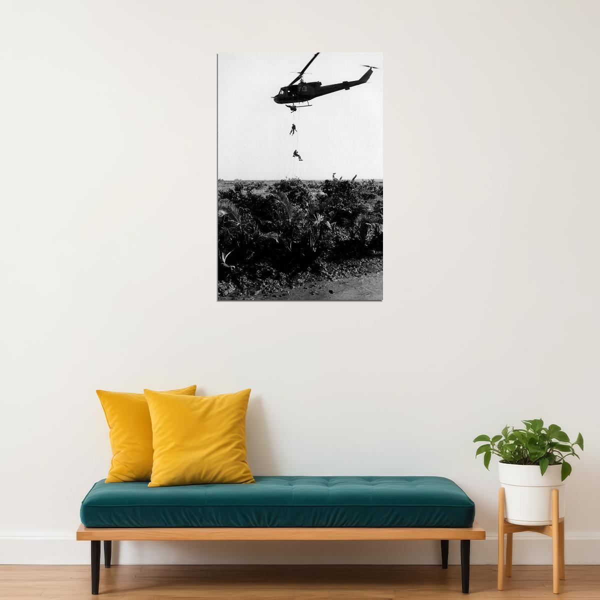 Helicopters Landing In Vietnam Aircrafts Poster Wall Art Print Home Wall Decor - xonomax