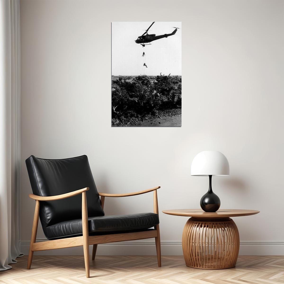 Helicopters Landing In Vietnam Aircrafts Poster Wall Art Print Home Wall Decor - xonomax