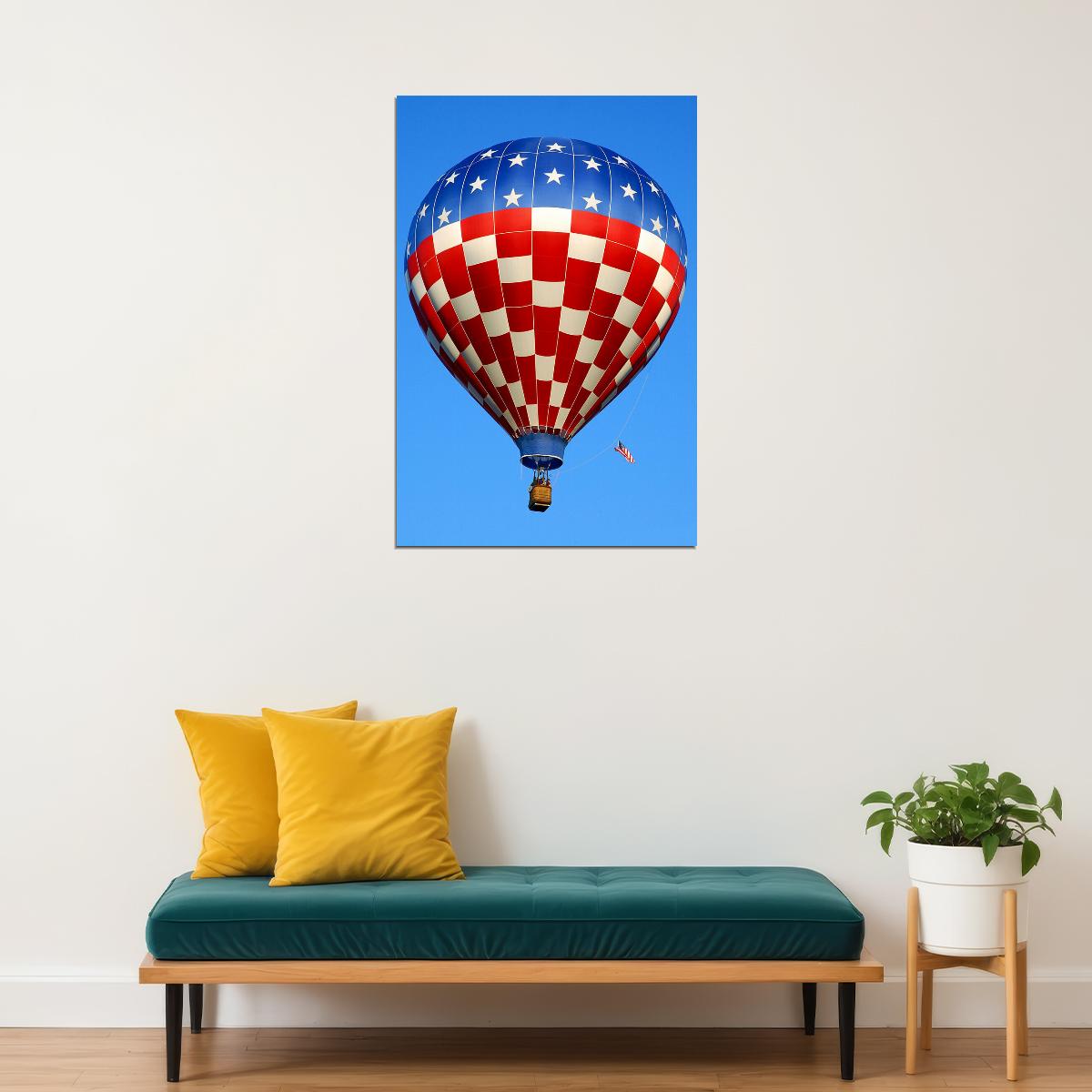 Hot Air Balloons Aloft Transport Aircraft Poster Wall Art Print Home Wall Decor - xonomax