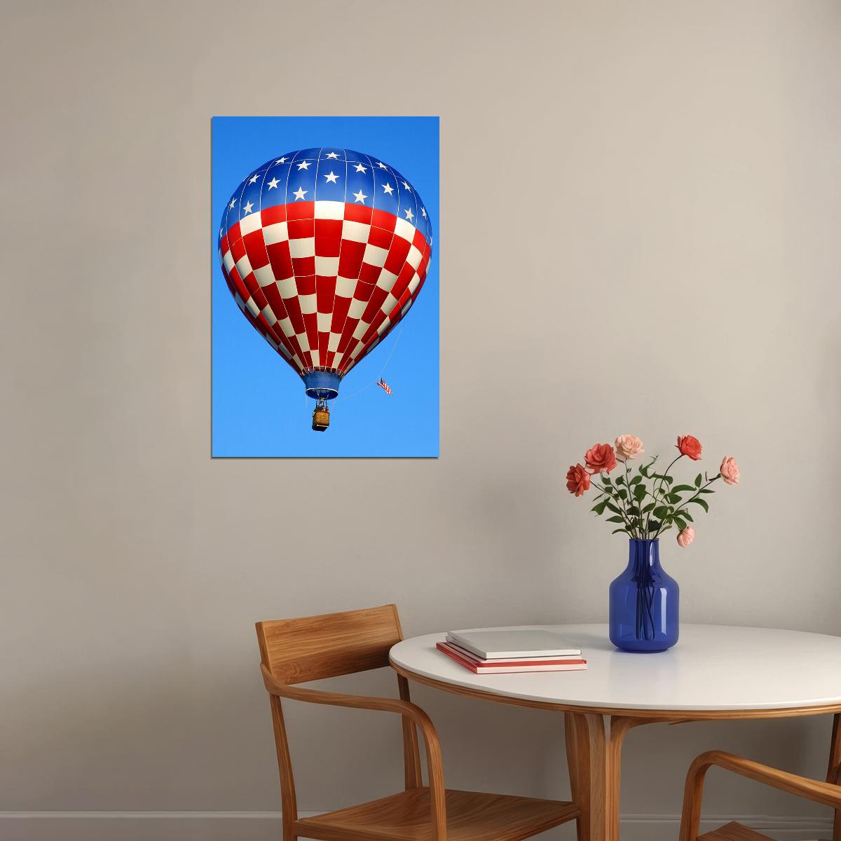 Hot Air Balloons Aloft Transport Aircraft Poster Wall Art Print Home Wall Decor - xonomax