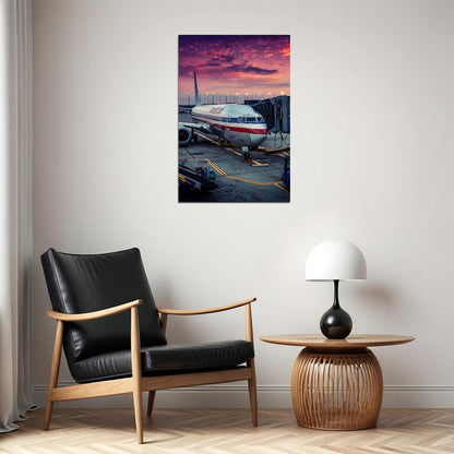 Airplane Airlines Boeing 767 Jet Transport Poster Wall Art Print Home Wall Decor - xonomax