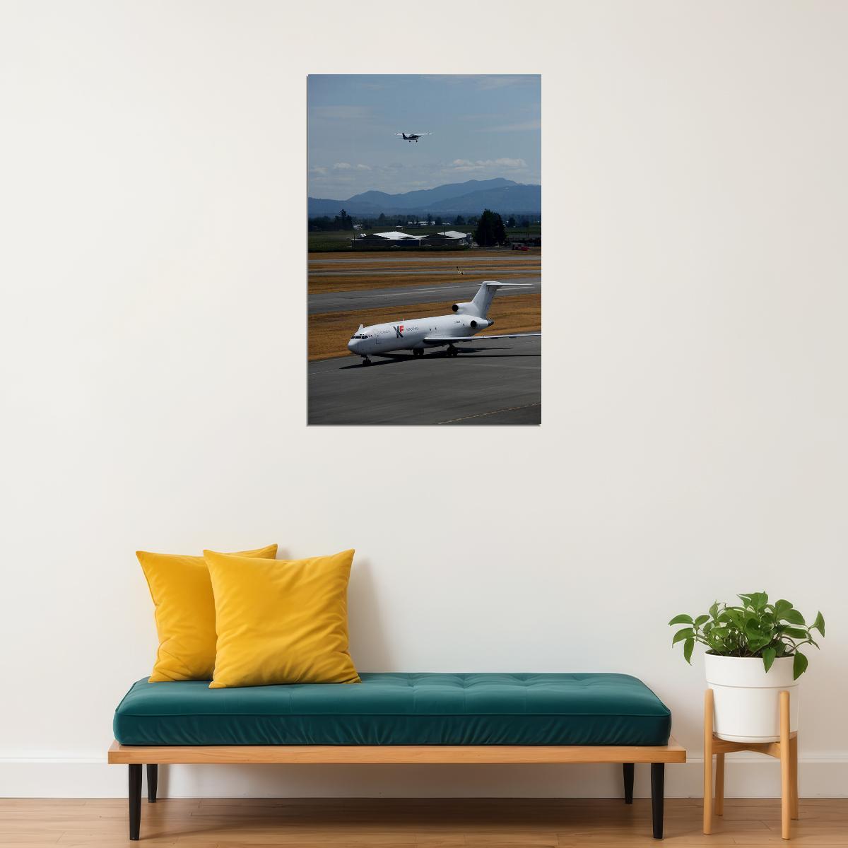 Final Assembly Line For Boeing 727 Military Warplane Poster Wall Art Print Home Wall Decor - xonomax