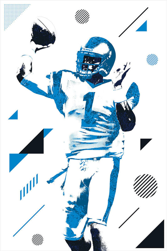 Cam Newton American Football Player Sports Poster Wall Art Print Home Wall Decor - xonomax