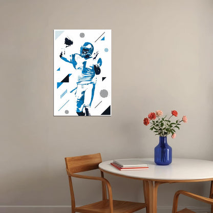 Cam Newton American Football Player Sports Poster Wall Art Print Home Wall Decor - xonomax