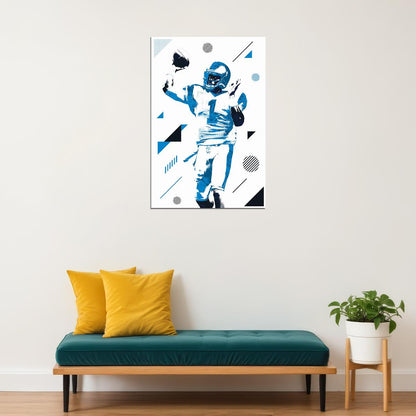 Cam Newton American Football Player Sports Poster Wall Art Print Home Wall Decor - xonomax