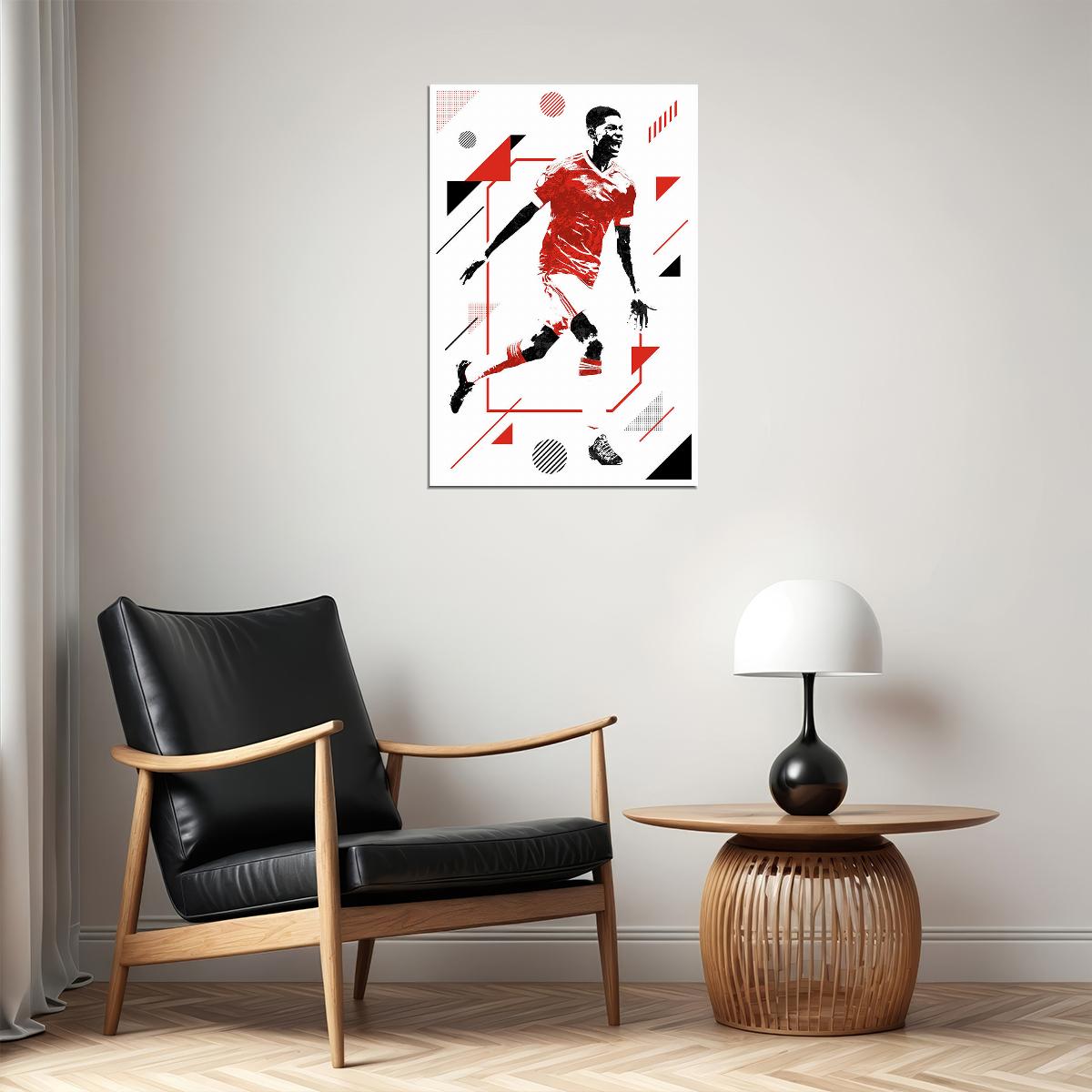 Marcus Rashford British Football Soccer Player Poster Wall Art Print Home Wall Decor - xonomax