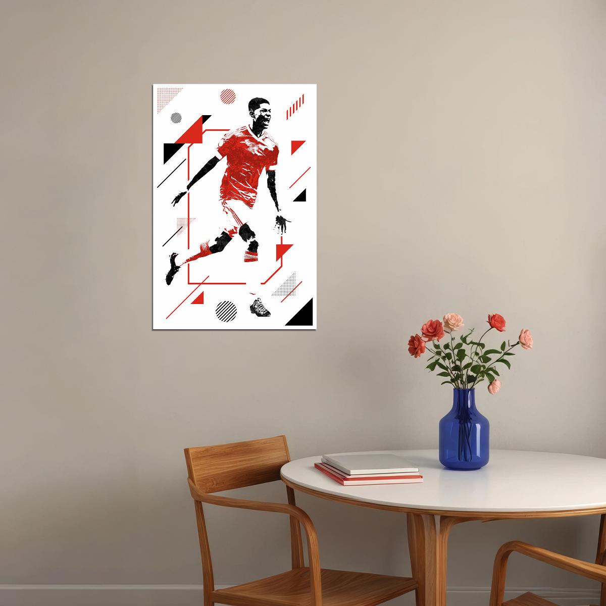 Marcus Rashford British Football Soccer Player Poster Wall Art Print Home Wall Decor - xonomax