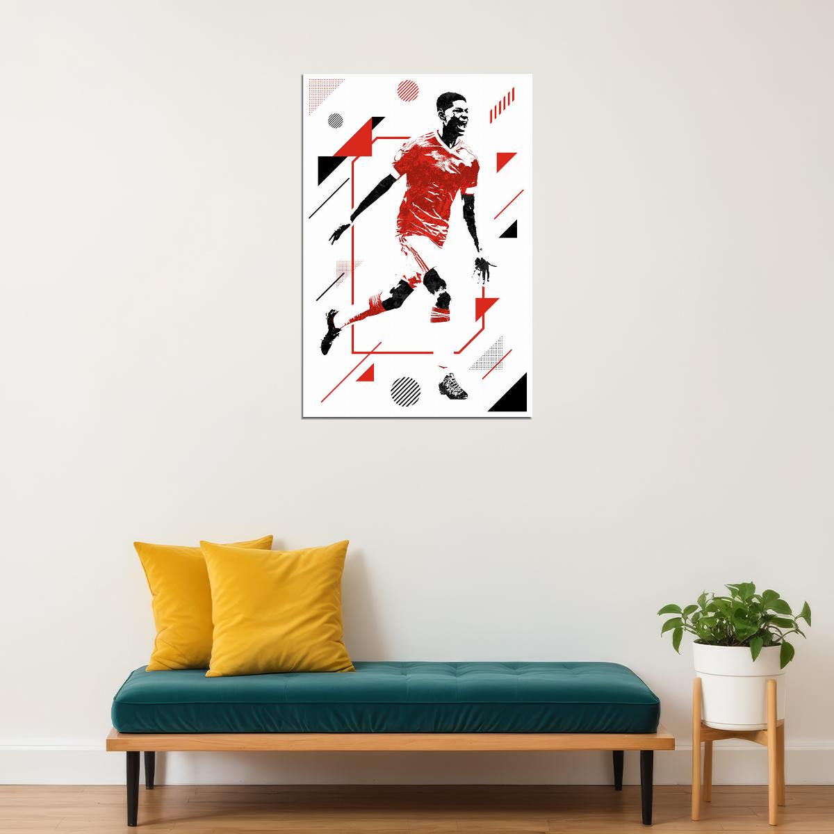 Marcus Rashford British Football Soccer Player Poster Wall Art Print Home Wall Decor - xonomax