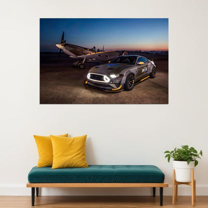 Ford Eagle Squadron Mustang Gt Sports Car Poster Wall Art Print Home Wall Decor - xonomax