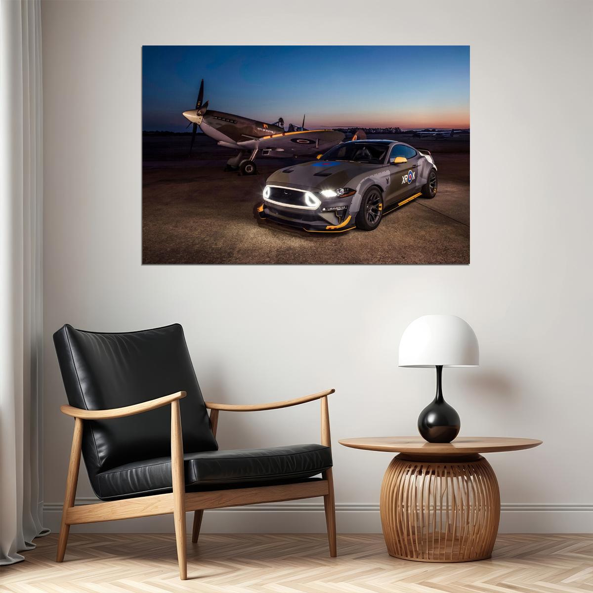 Ford Eagle Squadron Mustang Gt Sports Car Poster Wall Art Print Home Wall Decor - xonomax