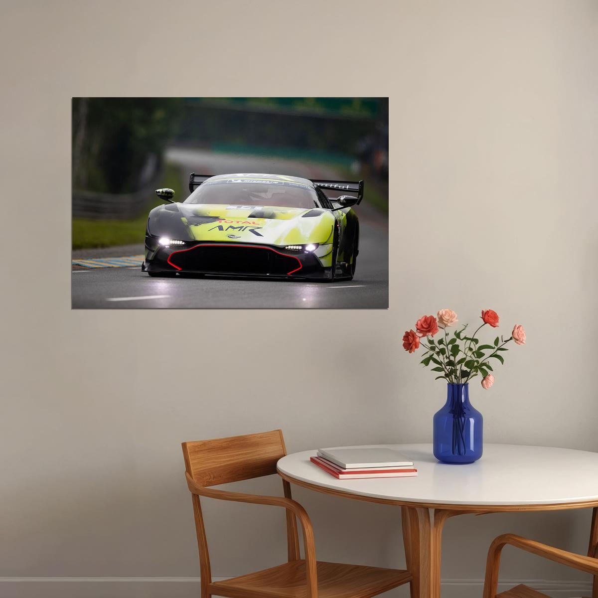Aston Martin Vulcan Amr Pro Racing Car Sports Car Poster Wall Art Print Home Wall Decor - xonomax