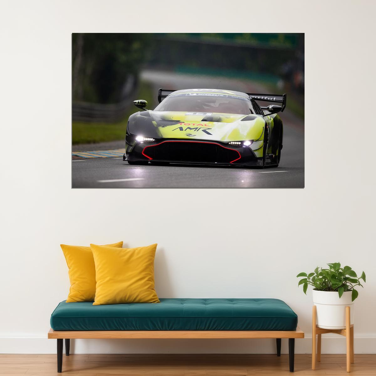 Aston Martin Vulcan Amr Pro Racing Car Sports Car Poster Wall Art Print Home Wall Decor - xonomax