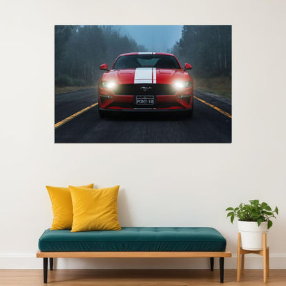 Ford Mustang Gt Fastback Classic Car Sports Poster Wall Art Print Home Wall Decor - xonomax