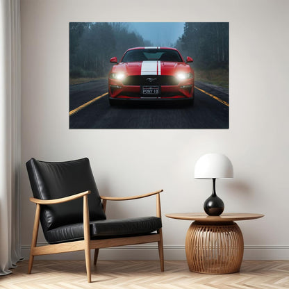 Ford Mustang Gt Fastback Classic Car Sports Poster Wall Art Print Home Wall Decor - xonomax