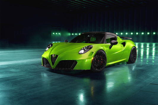 Pogea Racing Alfa Romeo 4c Centurion Green Arrow Poster Wall Art Print Home Wall Decor - xonomax
