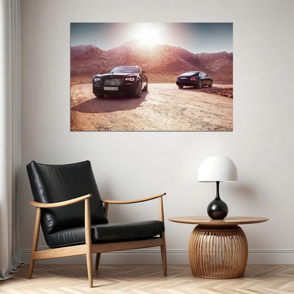 Rolls Royce Wraith Black Badge Sports Car Poster Wall Art Print Home Wall Decor - xonomax