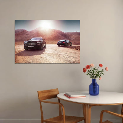 Rolls Royce Wraith Black Badge Sports Car Poster Wall Art Print Home Wall Decor - xonomax
