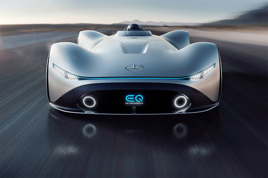 Mercedes Benz Vision Eq Silver Arrow Luxury Car Poster Wall Art Print Home Wall Decor - xonomax