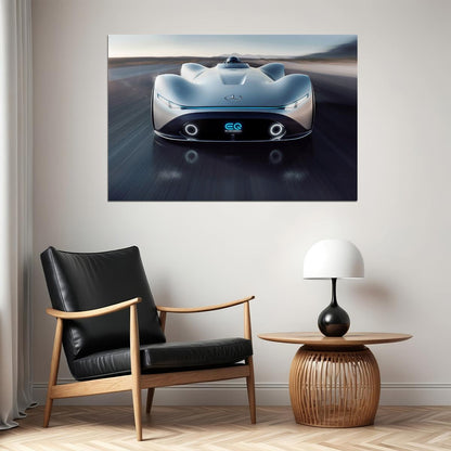 Mercedes Benz Vision Eq Silver Arrow Luxury Car Poster Wall Art Print Home Wall Decor - xonomax