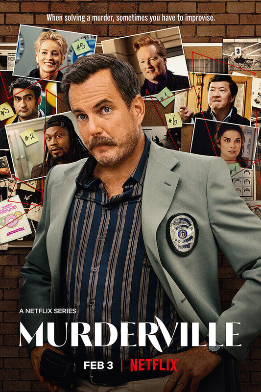 Murderville Movie Comedy Crime Mystery Poster Wall Art Print Home Wall Decor