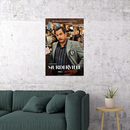 Murderville Movie Comedy Crime Mystery Poster Wall Art Print Home Wall Decor