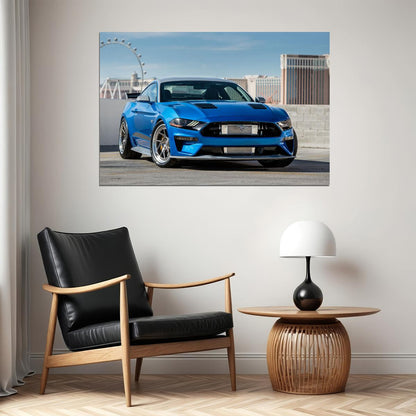 Bojix Design Ford Mustang Gt Sports Car Vehicle Poster Wall Art Print Home Wall Decor - xonomax