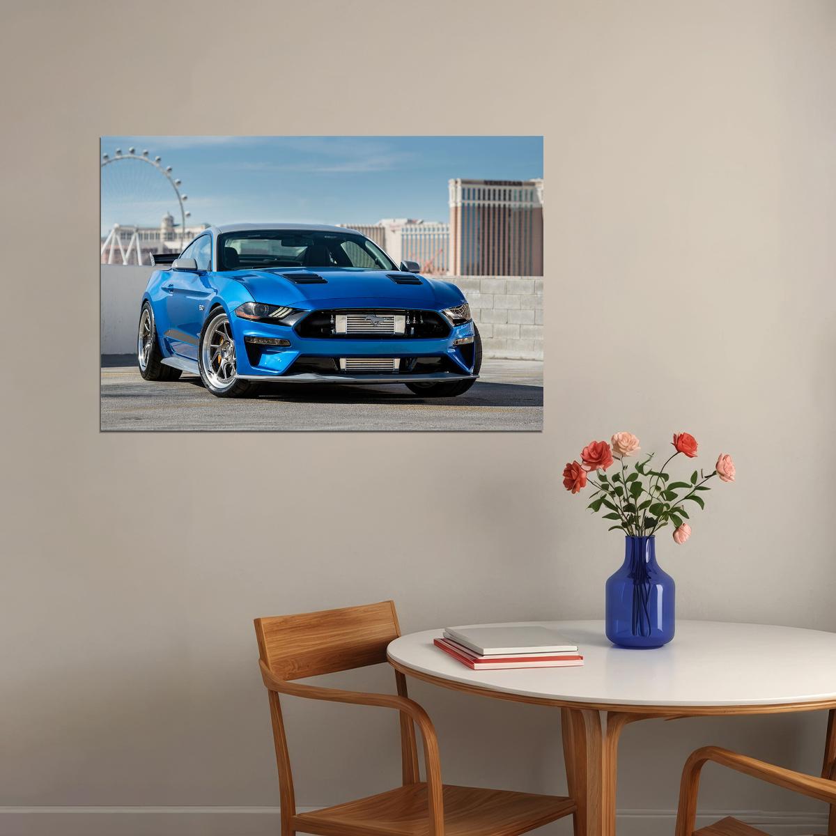 Bojix Design Ford Mustang Gt Sports Car Vehicle Poster Wall Art Print Home Wall Decor - xonomax