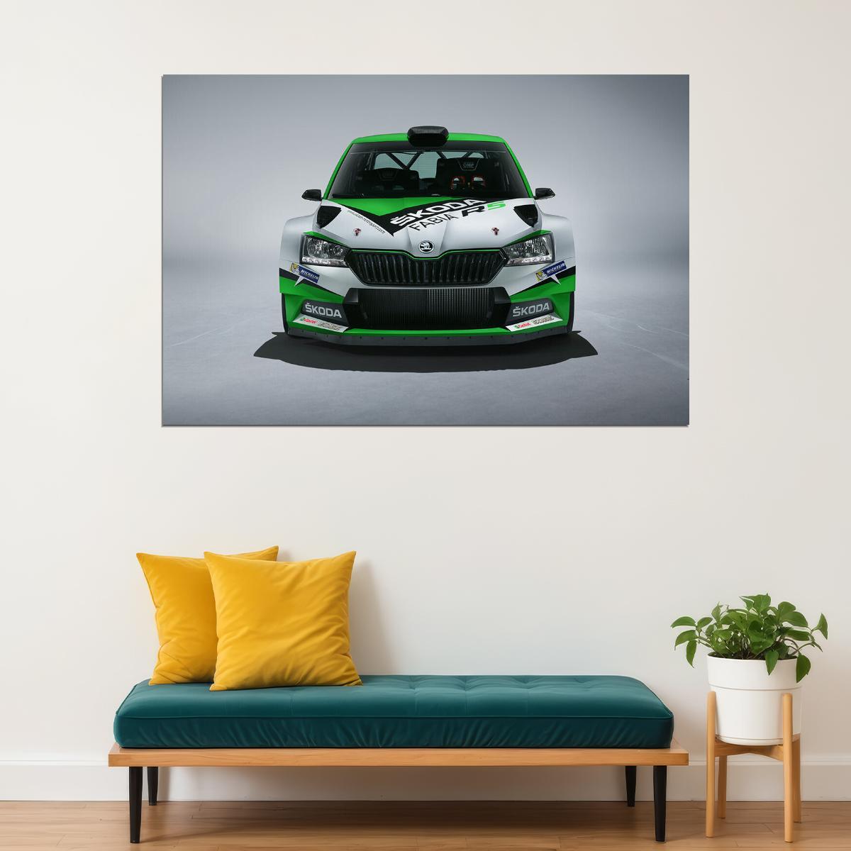 Skoda Fabia R5 Concept Sports Car Luxury Car Poster Wall Art Print Home Wall Decor - xonomax