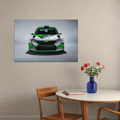 Skoda Fabia R5 Concept Sports Car Luxury Car Poster Wall Art Print Home Wall Decor - xonomax