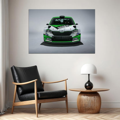 Skoda Fabia R5 Concept Sports Car Luxury Car Poster Wall Art Print Home Wall Decor - xonomax