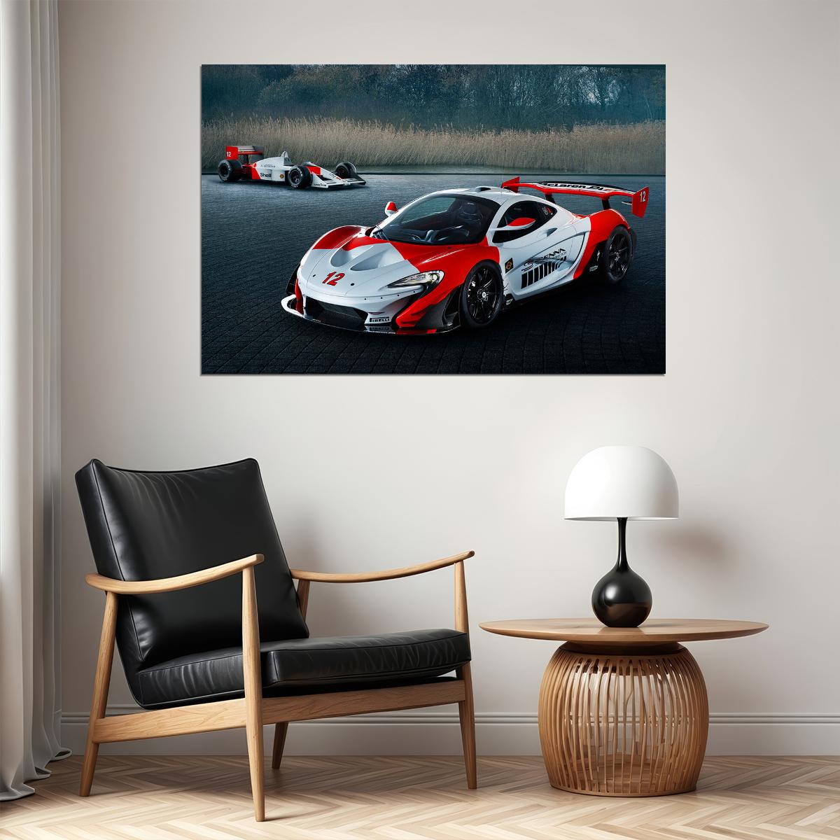 Mclaren Mso P1 Gtr Ayrton Senna Sports Car Poster Wall Art Print Home Wall Decor - xonomax