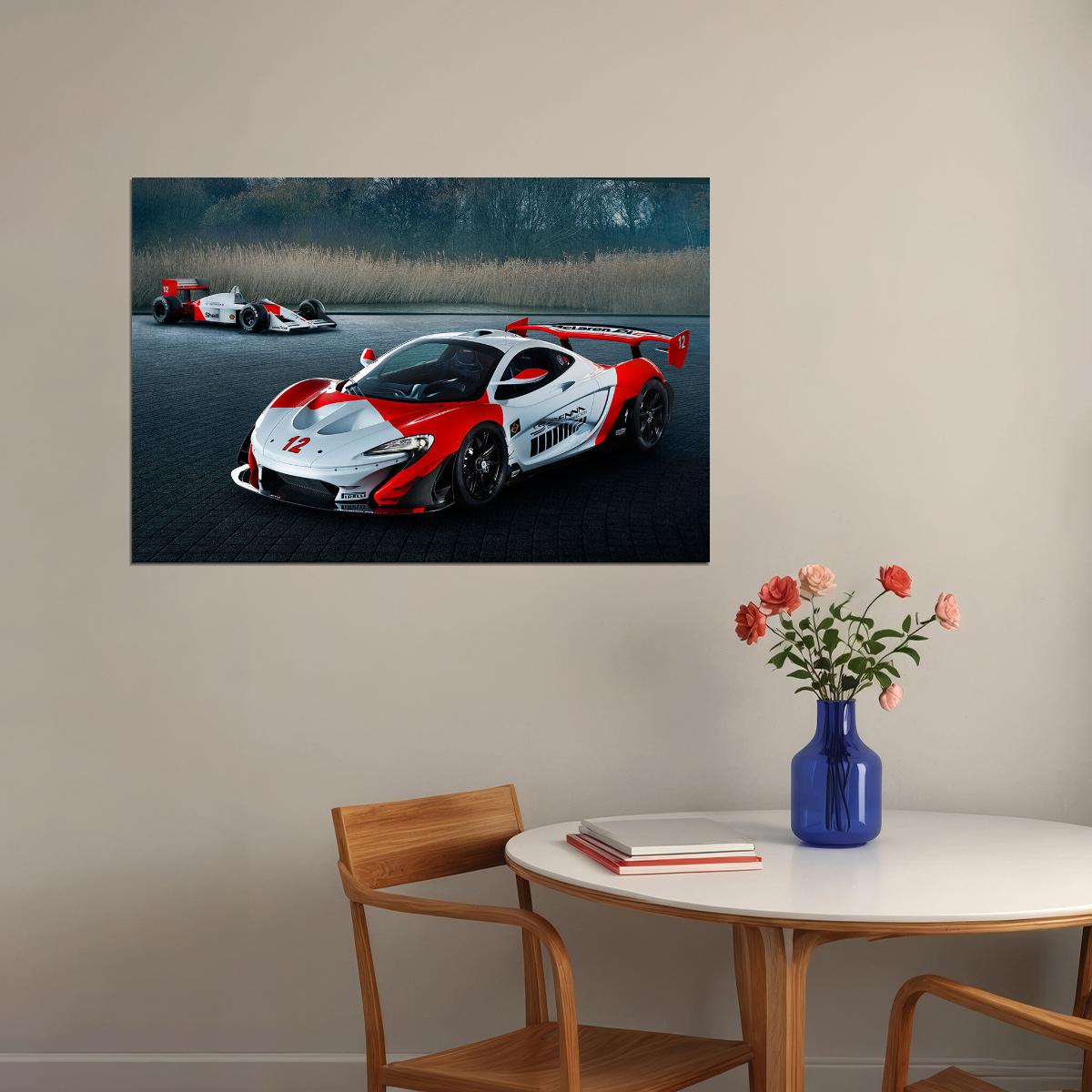 Mclaren Mso P1 Gtr Ayrton Senna Sports Car Poster Wall Art Print Home Wall Decor - xonomax