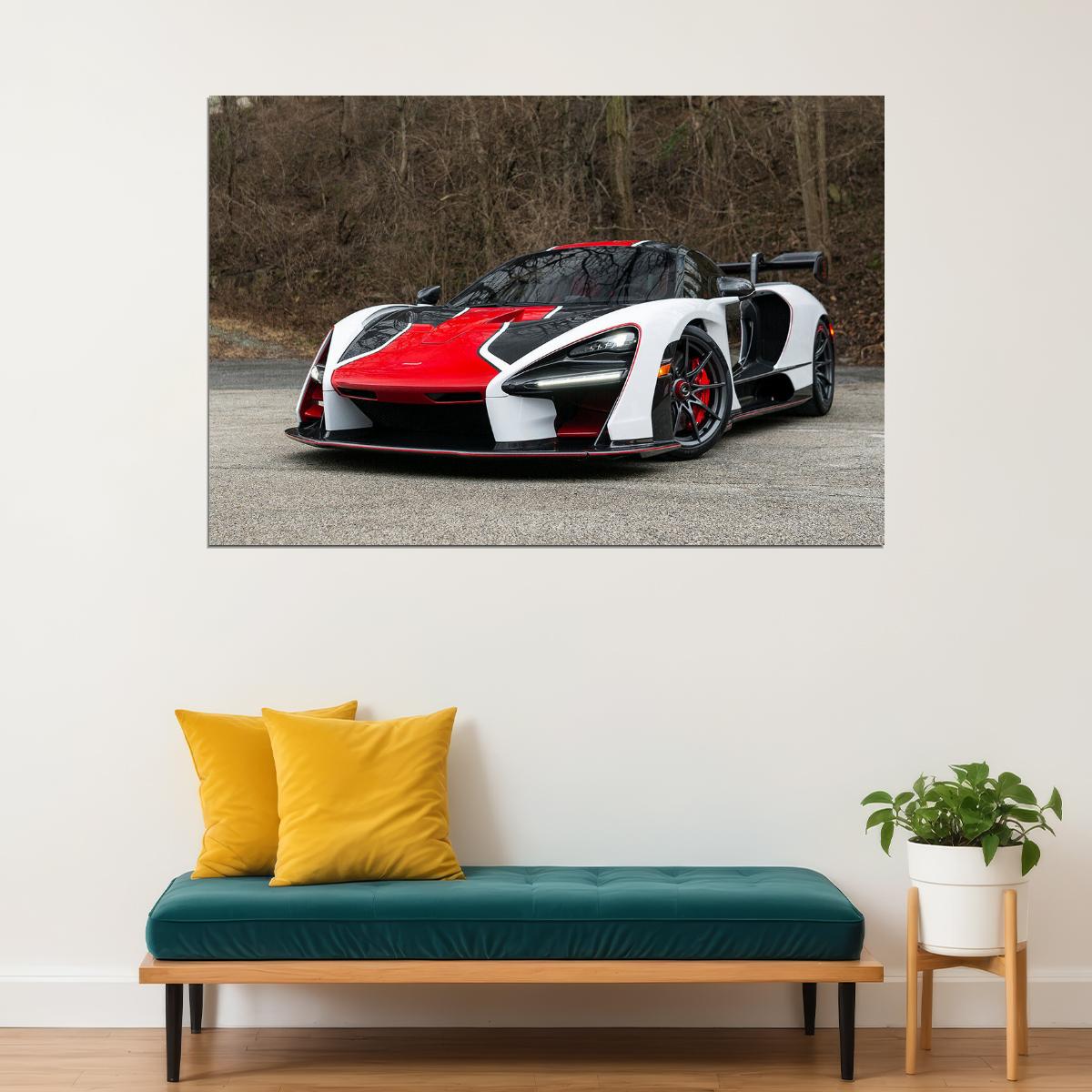 Mclaren Mso Senna Champions Theme Sports Car Poster Wall Art Print Home Wall Decor - xonomax