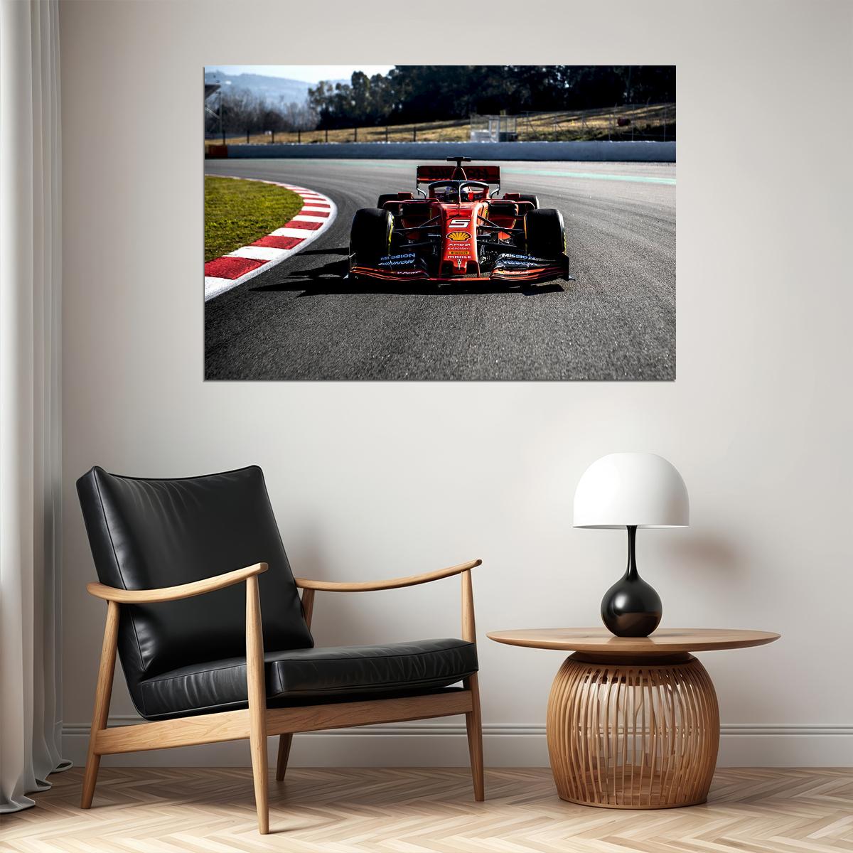 Ferrari Sf90 Formula 1 Sports Car Racing Car Poster Wall Art Print Home Wall Decor - xonomax
