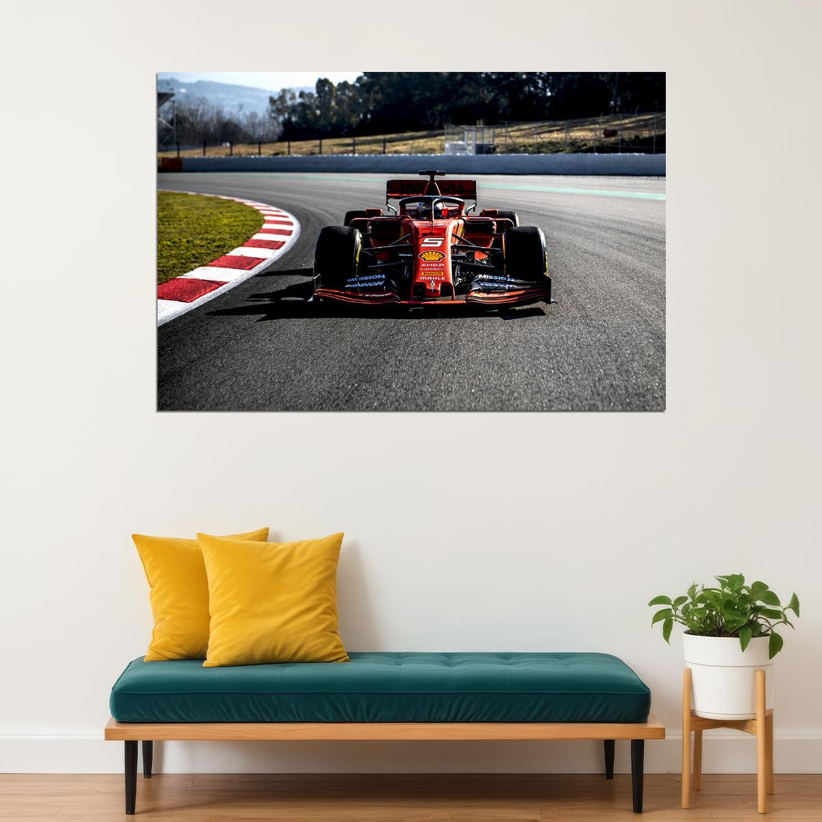 Ferrari Sf90 Formula 1 Sports Car Racing Car Poster Wall Art Print Home Wall Decor - xonomax