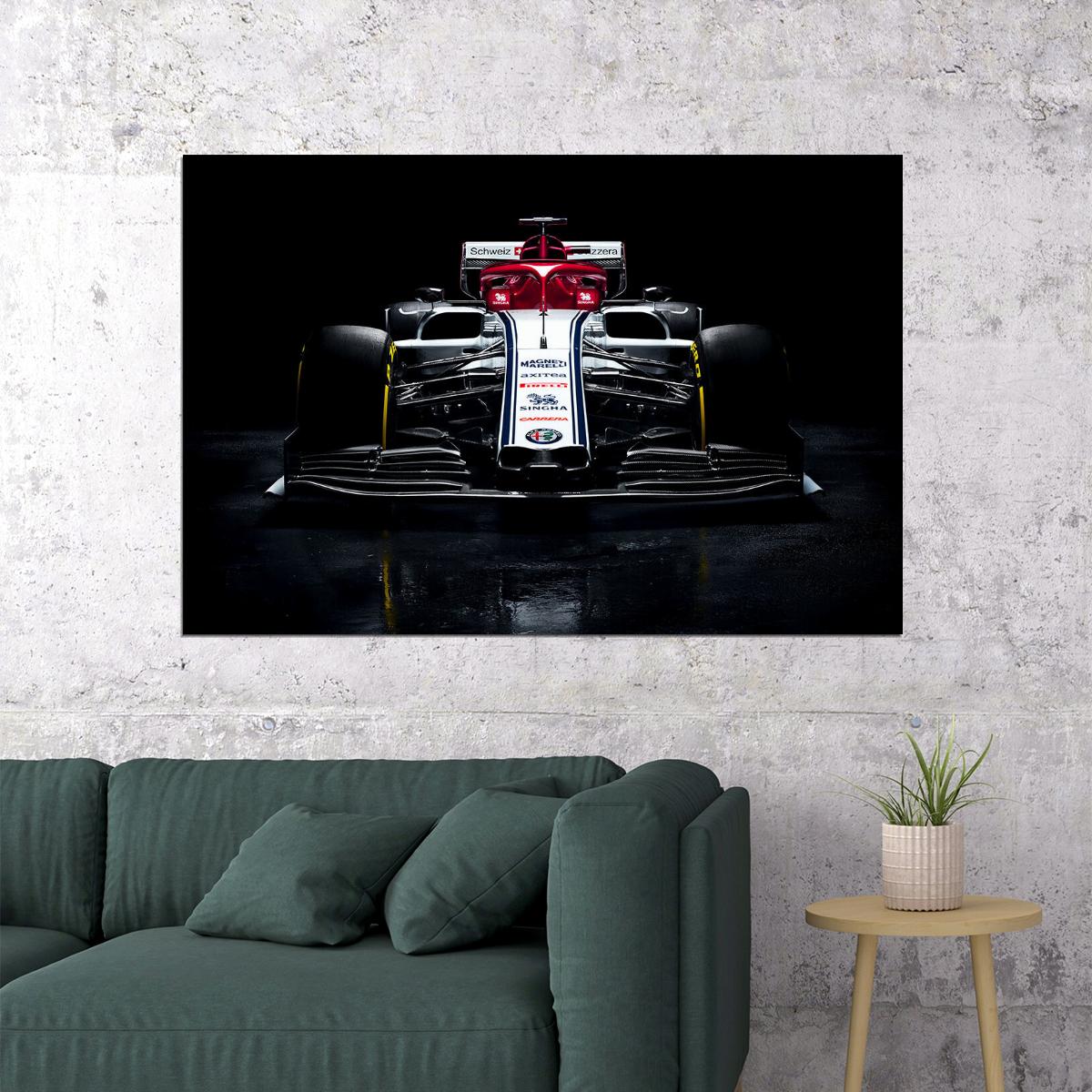 Alfa Romeo C38 Formula 1 Racing Car Auto Poster Wall Art Print Home Wall Decor - xonomax