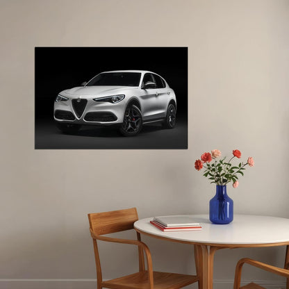 Alfa Romeo Stelvio Ti Sports Car Luxury Poster Wall Art Print Home Wall Decor - xonomax
