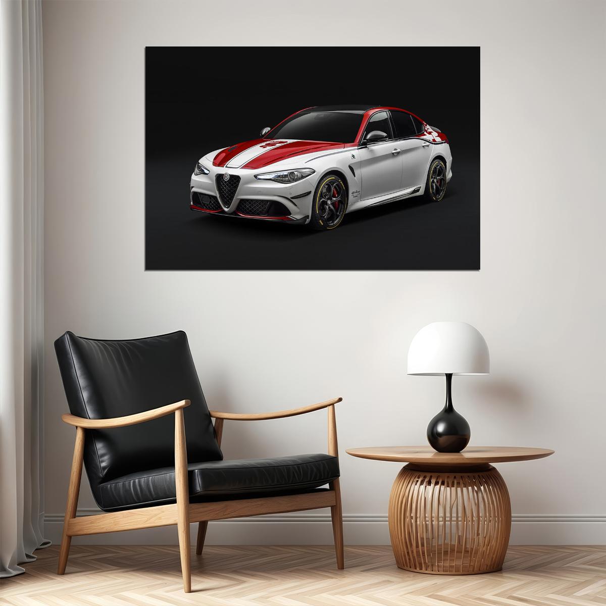 Alfa Romeo Giulia Quadrifoglio Alfa Romeo Racing Poster Wall Art Print Home Wall Decor - xonomax