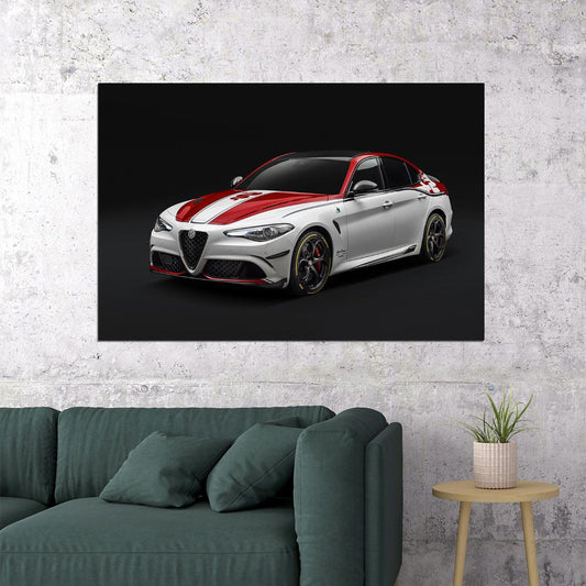 Alfa Romeo Giulia Quadrifoglio Alfa Romeo Racing Poster Wall Art Print Home Wall Decor - xonomax