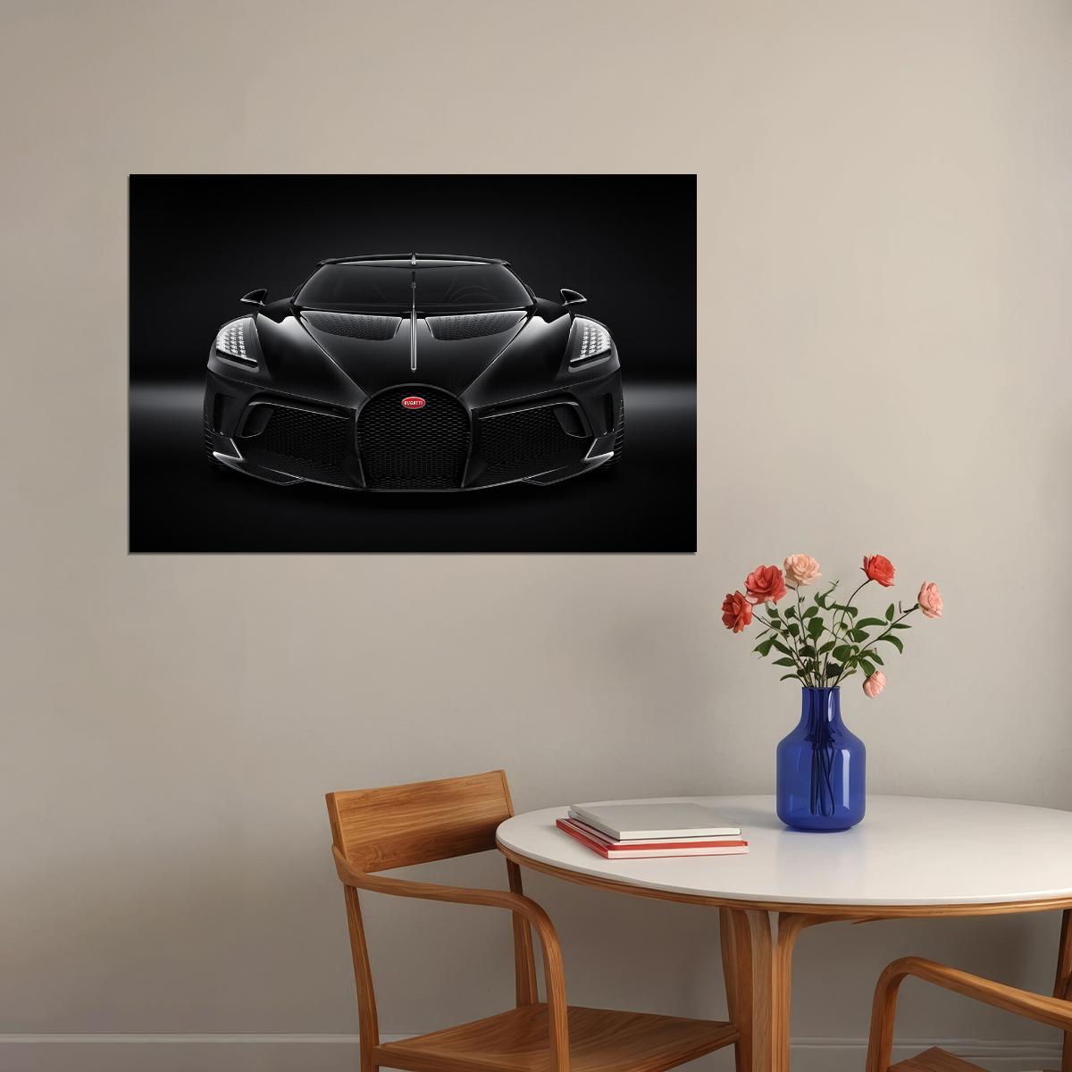 Bugatti La Voiture Noire Luxury Car Desing Car Poster Wall Art Print Home Wall Decor - xonomax