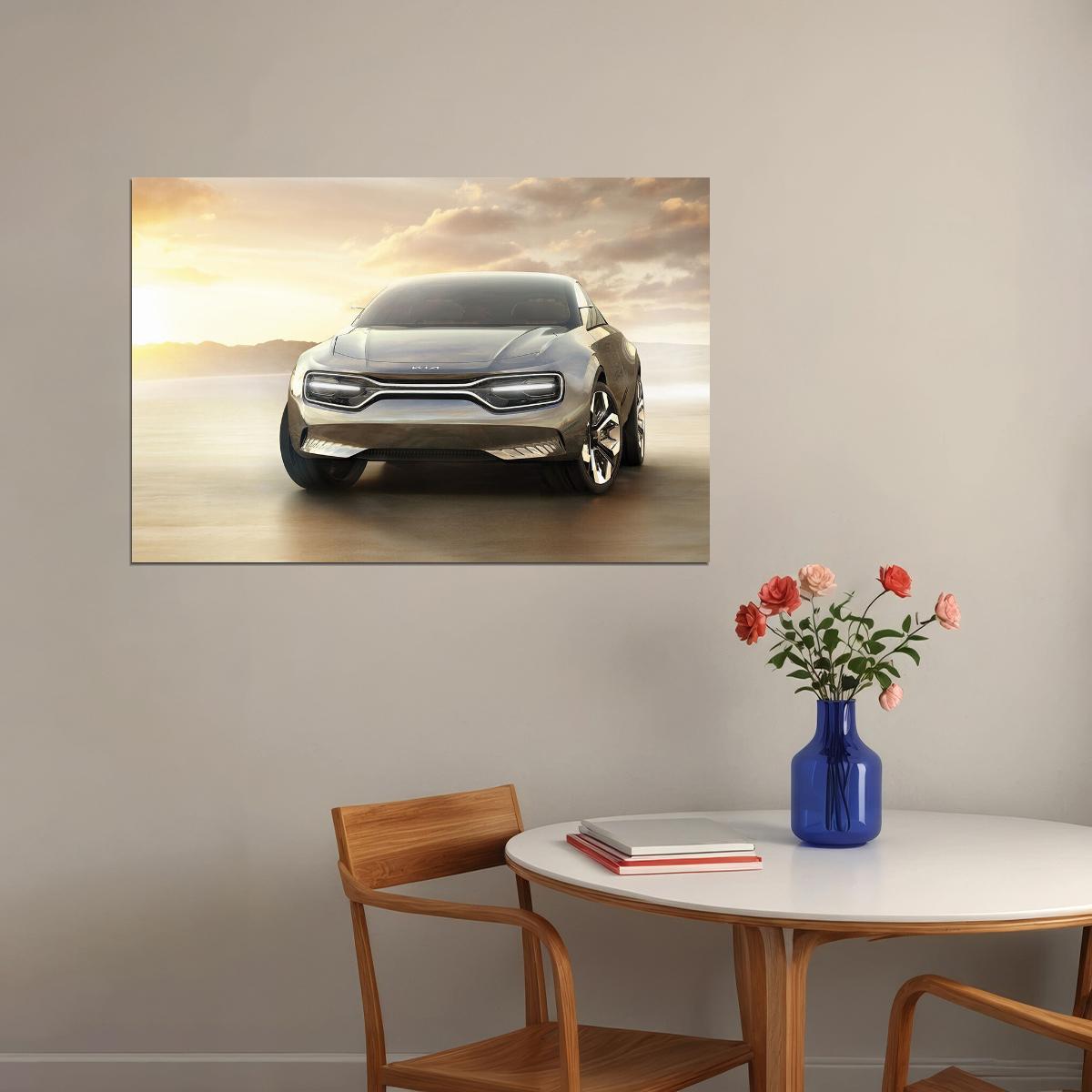 Imagine By Kia Concept Electric Car Sports Car Poster Wall Art Print Home Wall Decor - xonomax