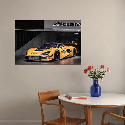 Mclaren 720s Gt3 Sports Car Expensive Car Poster Wall Art Print Home Wall Decor - xonomax